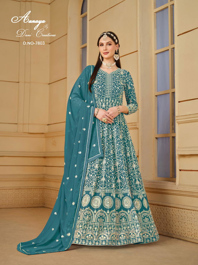 Aanaya Vol 178 Series 7800 Georgette Wedding Wear Gown With Dupatta Wholesale Market In Surat
